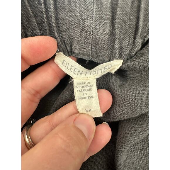 Eileen Fisher Washed-Organic-Linen Délavé Lantern Pants - Picture 9 of 10